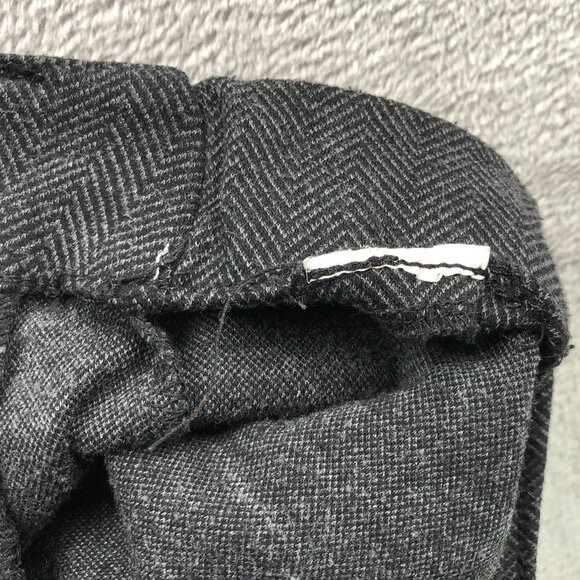 Riders By Lee Womens Pants Size 32 Measured Herringbone Trousers Black Wide Leg - Picture 9 of 11